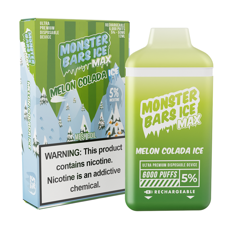 Monster Bars Max [6000 PUFFS] - Melon Colada Ice