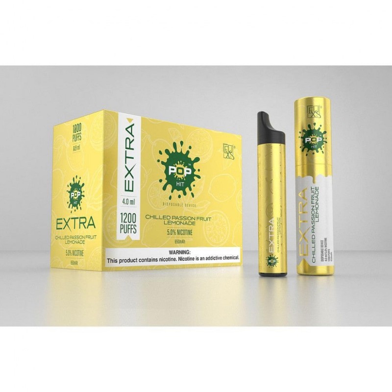 Pop Xtra Disposables 5% 1200 puffs - Chilled Passion Fruit Lemonade [CLEARANCE]