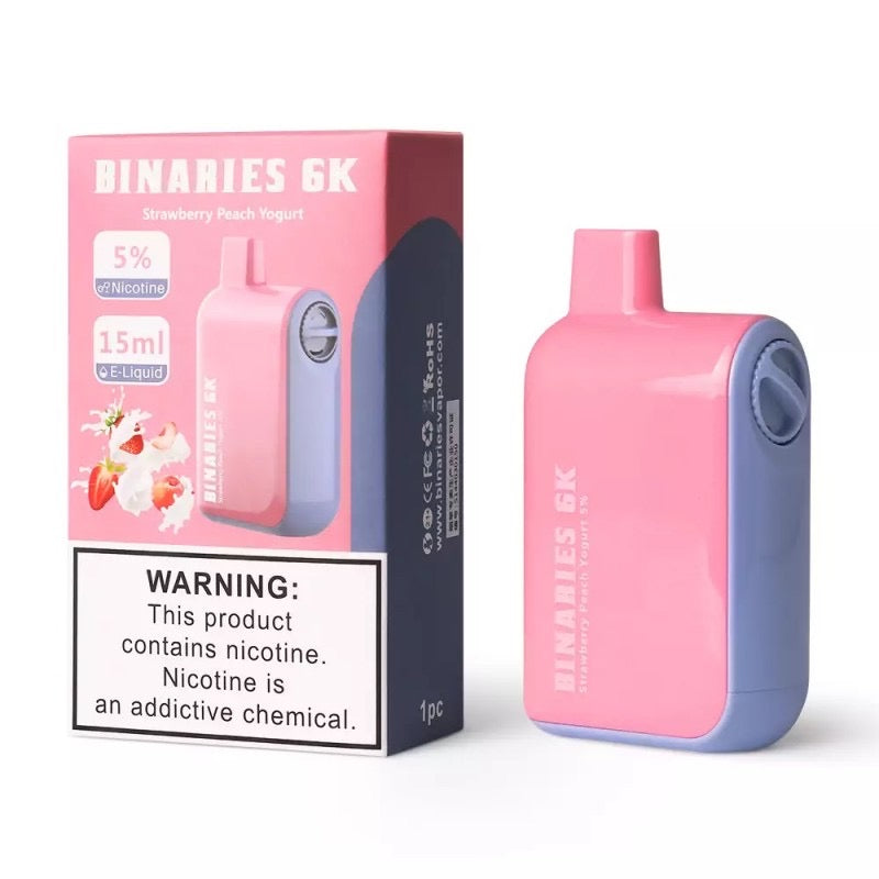 Horizon Binaries 6k Disposable [6000 puffs] - Strawberry Peach Yogurt