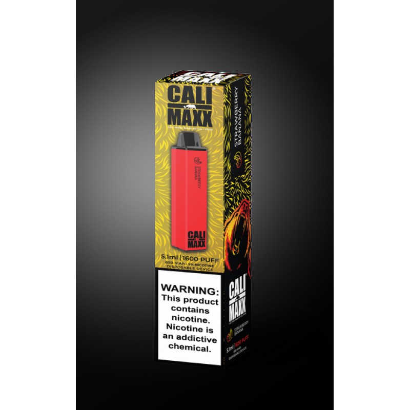 Cali MAXX Disposable 1600 puffs - Strawberry Banana