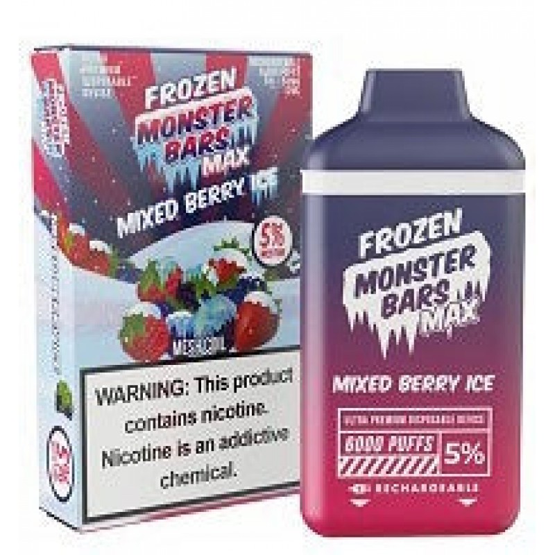 Monster Bars Max [6000 PUFFS] - Mixed Berry Ice