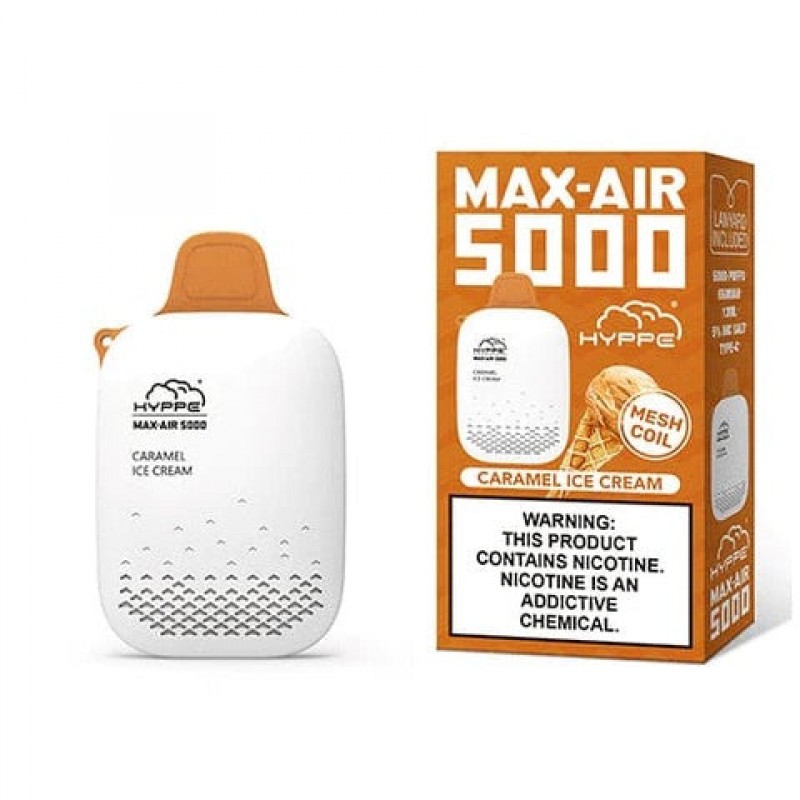 Hyppe Max Air 5k Disposables [5000 puffs] - Caramel Ice Cream