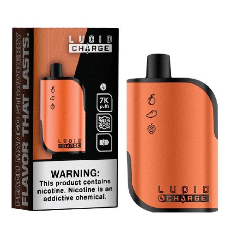 Lucid Charge Disposable [7000 puffs] - Peach Mango Strawberry