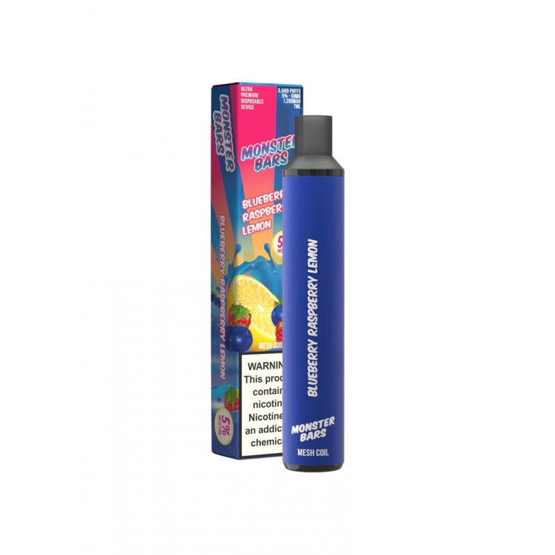 Monster Bars Disposable 5% [3500 puffs] - Blueberry Raspberry Lemon