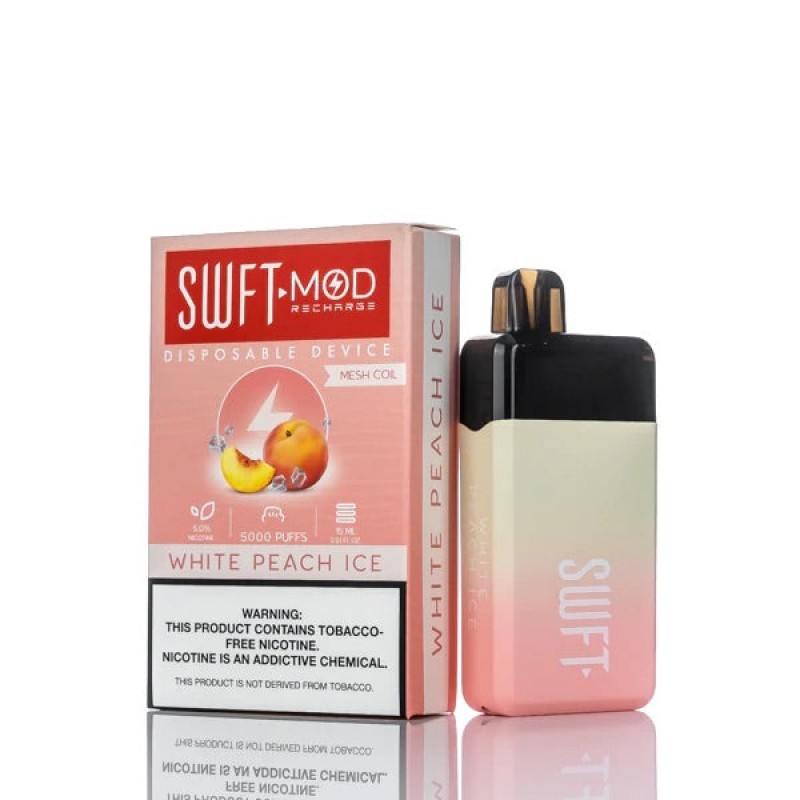 SWFT Mod Disposable Device [5000 puffs] - White Peach Ice