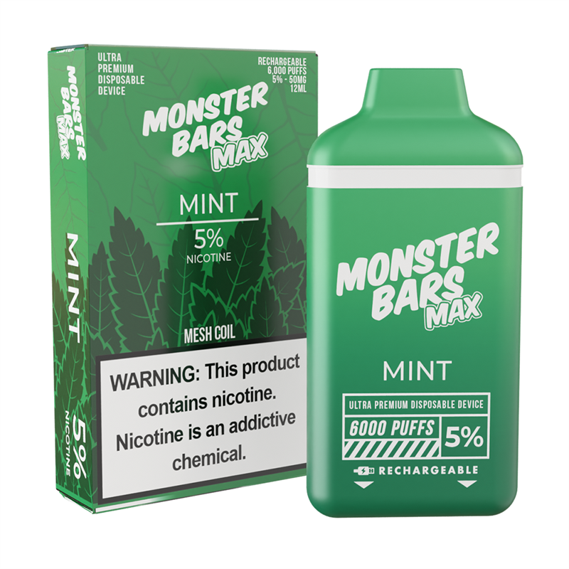 Monster Bars Max [6000 PUFFS] - Mint